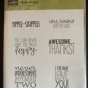 Yippee-Skipee wood mounted Stamp set